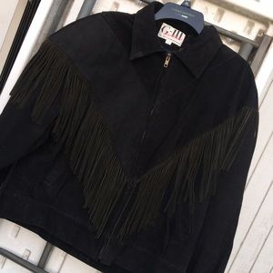 leather and suede black jacket.